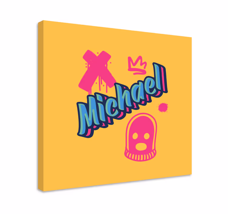 Tableau avec tags et prénom personnalisable - TenStickers