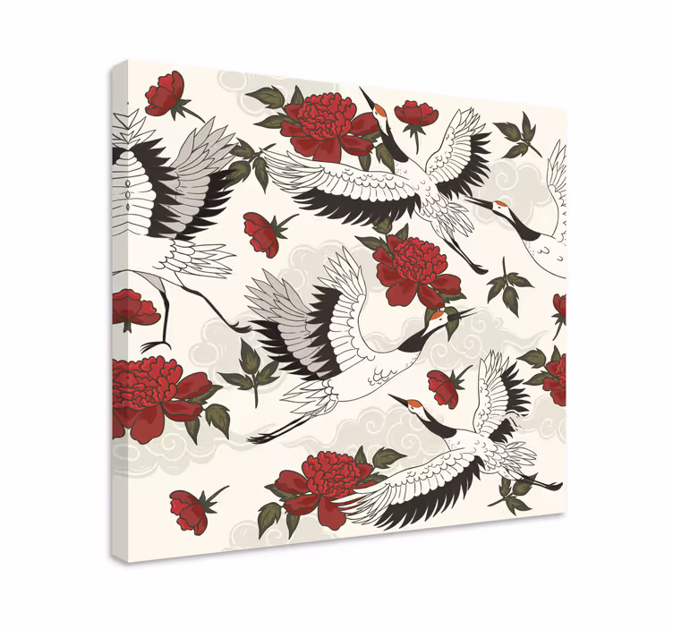 Tableau mandala crânes et fleurs - TenStickers