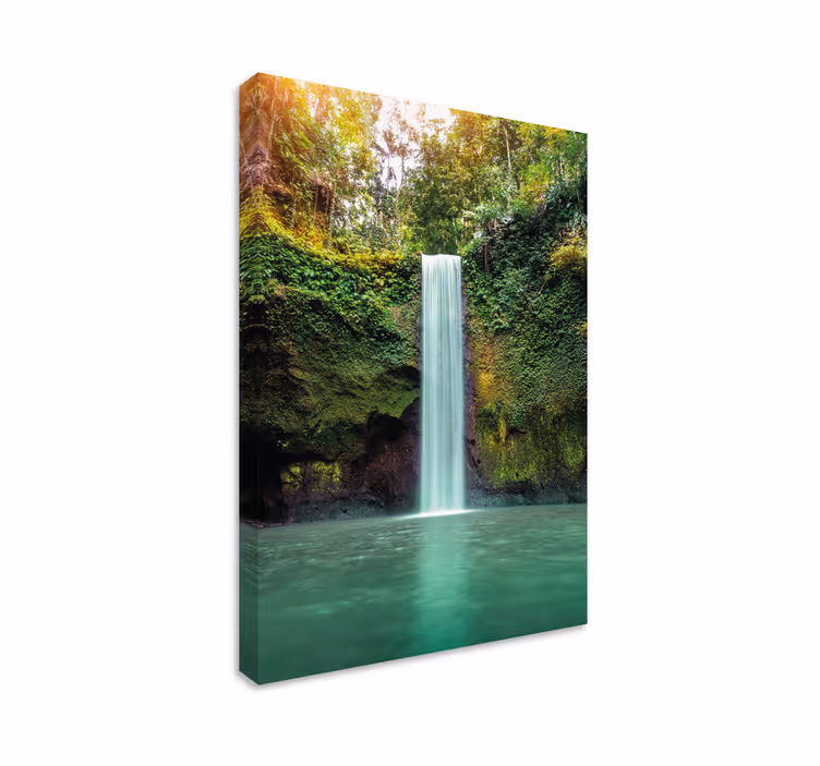 Tableau paysage cascade d'eau tranquille - TenStickers
