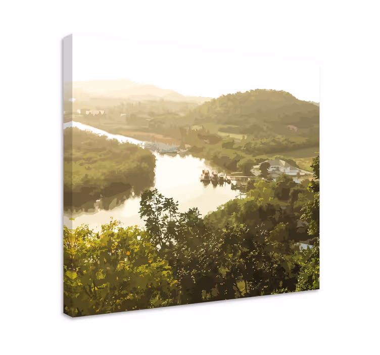 Tableau paysage vue paisible sur la rivière - TenStickers