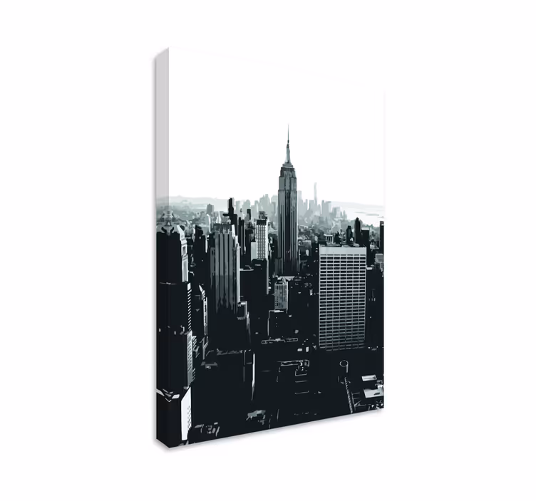 Tableau villes et pays perspective empire state - TenStickers