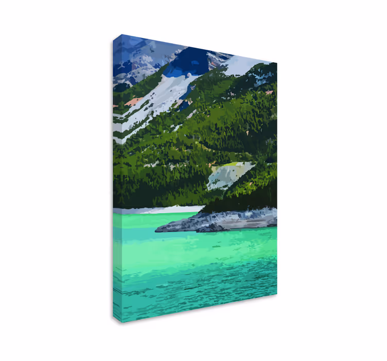 Tableau paysage vue sereine sur la montagne - TenStickers