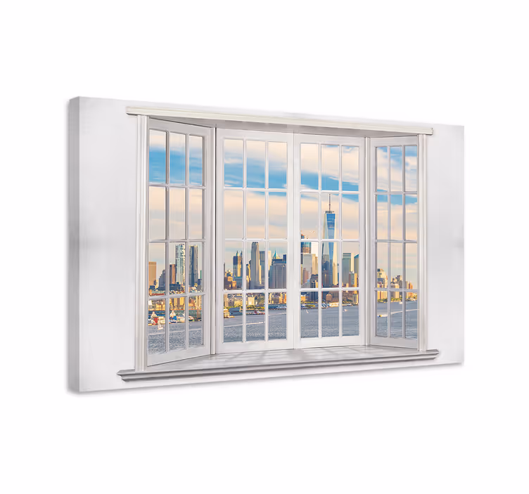 Tableau villes et pays vue sur la skyline - TenStickers