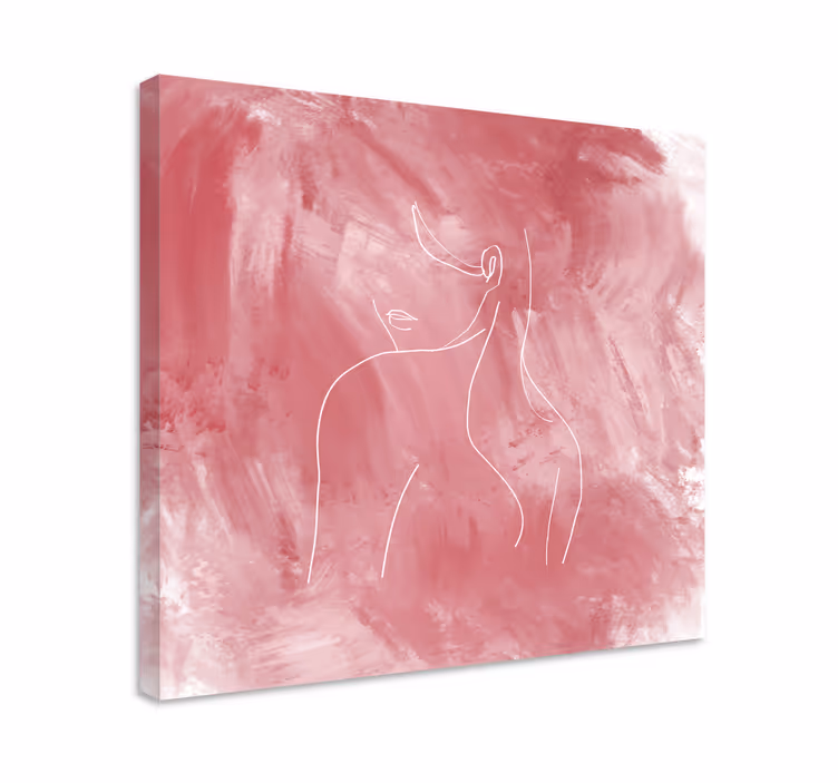 Tableau art ligne féminine abstraite - TenStickers