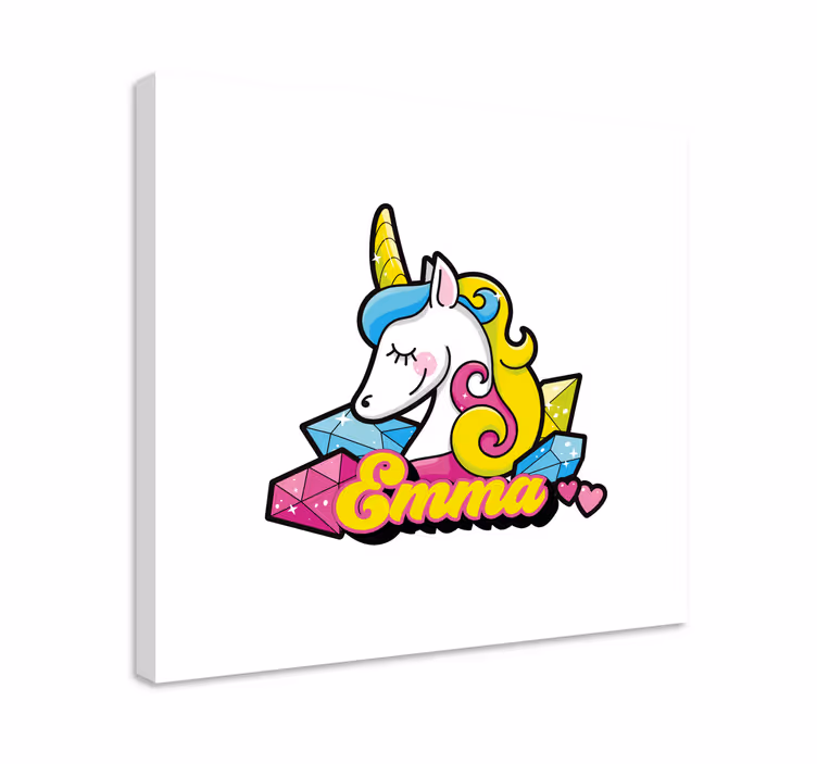 Tableau licorne avec des gemmes - TenStickers