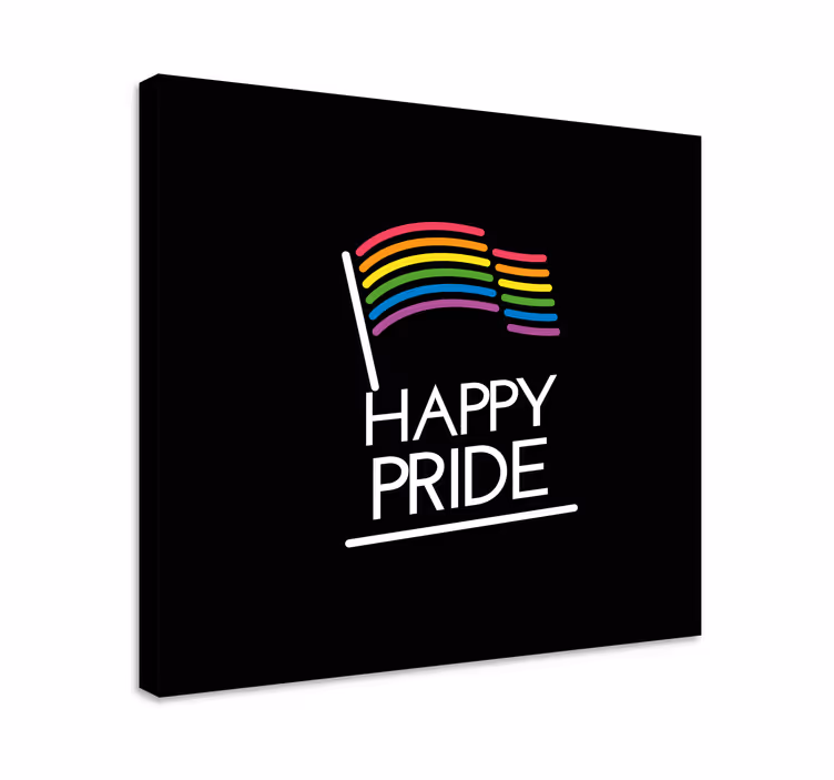 Tableau citation message du drapeau arc-en-ciel - TenStickers