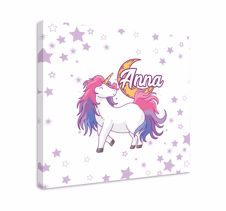 Tableau licorne avec étoiles - TenStickers