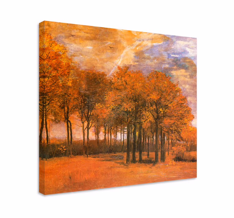 Tableau paysage scène d'arbre en automne - TenStickers