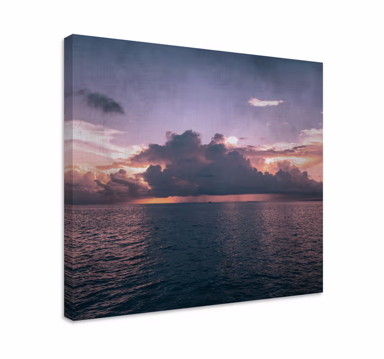 Tableau paysage océan tranquille au crépuscule - TenStickers