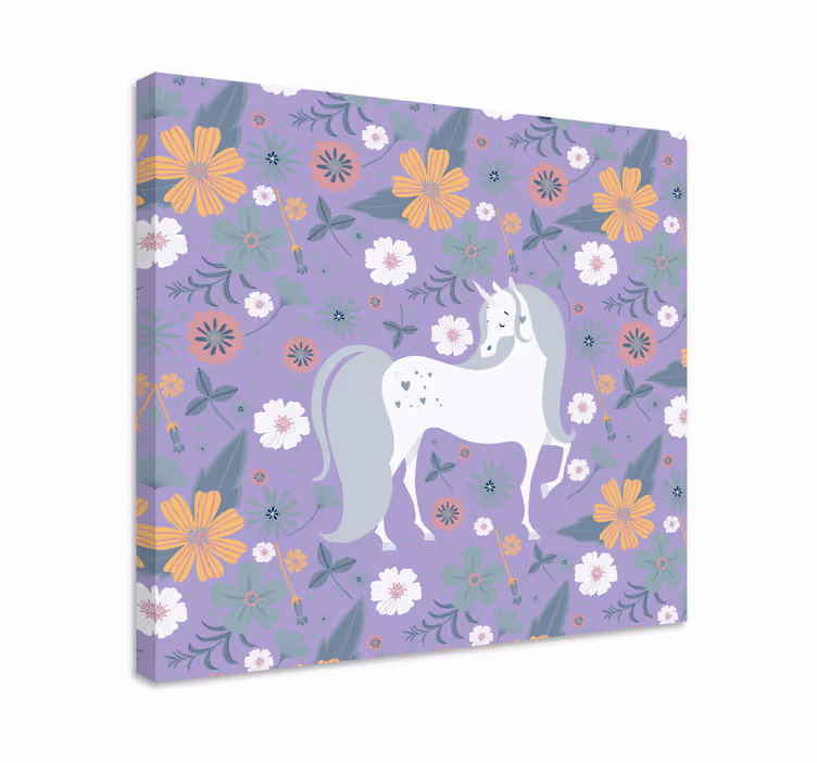 Tableau éléphants fleuri et charmant - TenStickers
