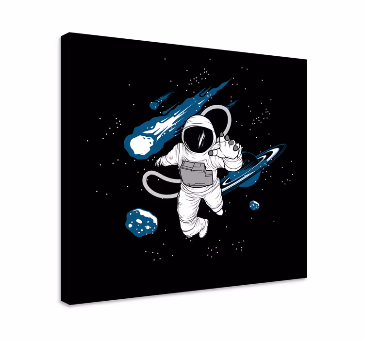 Cadre jeux vidéo astronaute dans l'univers - TenStickers
