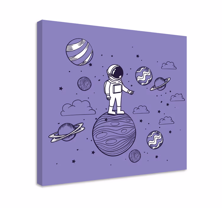 Cadre jeux vidéo astronaute explorant l'espace - TenStickers