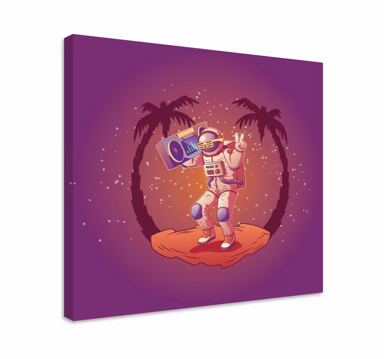 Cadre jeux vidéo astronaute dansant - TenStickers