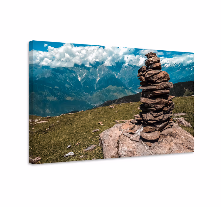 Tableau paysage formation de pierres empilées - TenStickers