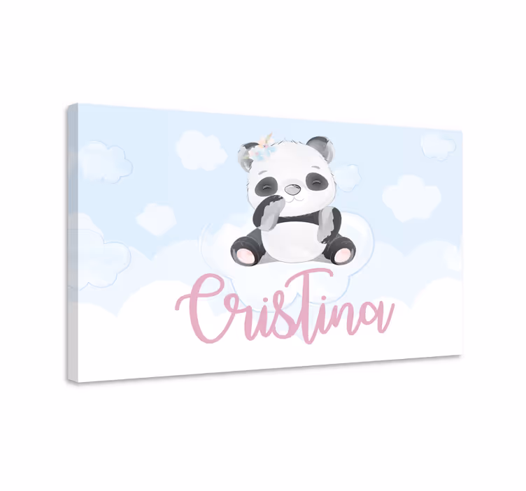 Tableau animaux personnage de panda mignon - TenStickers