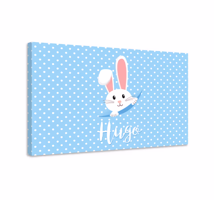 Tableau personnage lapin surprenant à l'affût - TenStickers
