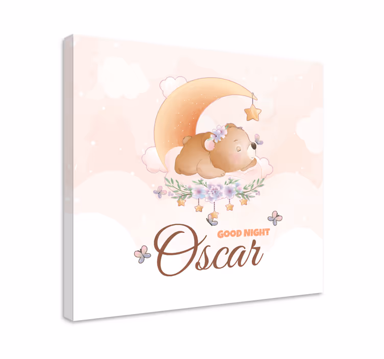 Tableau bébé ours bonne nuit - TenStickers