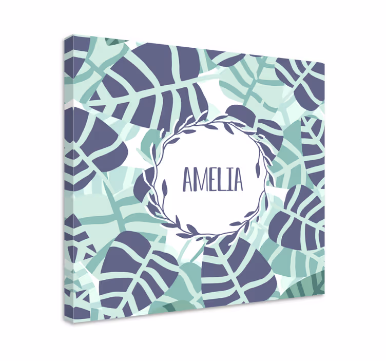 Tableau fleurs et plantes motif de feuilles personnalisé - TenStickers