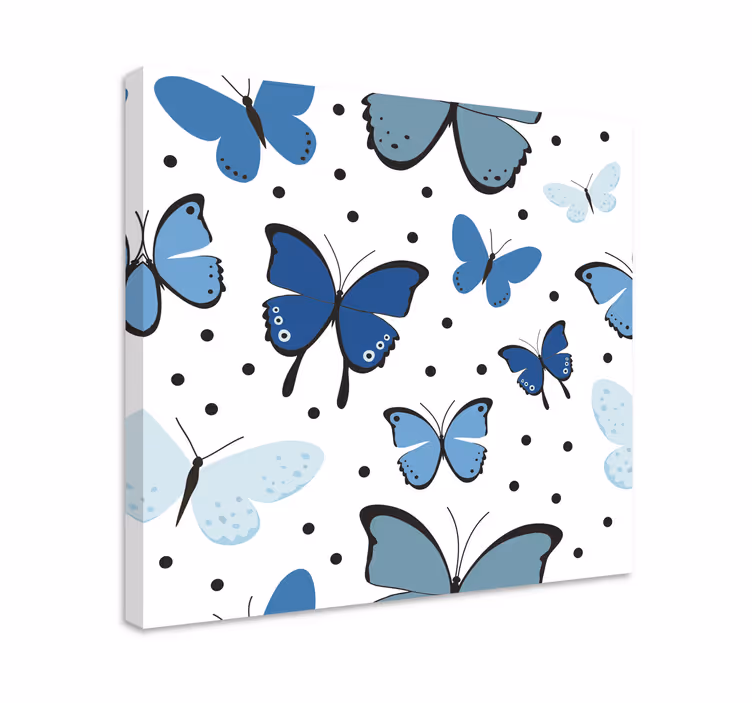 Tableau papillons collection papillons bleus - TenStickers