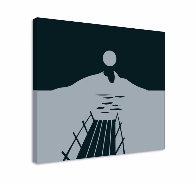 Tableau paysage pont sur l'eau - TenStickers
