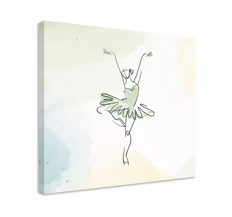 Tableau danseuse mouvement de ballet élégant - TenStickers