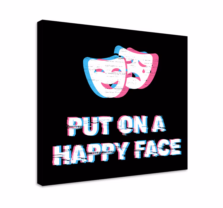 Tableau citation expression de visage joyeux - TenStickers