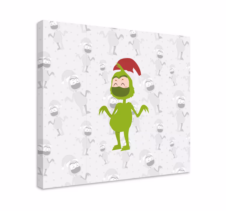 Tableau personnage personnage vert joyeux - TenStickers