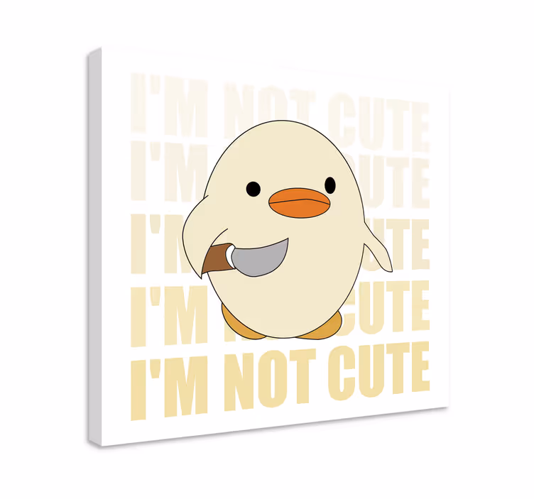 Tableau chat personnage de canard mignon - TenStickers