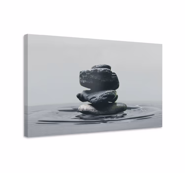 Tableau zen empilements de pierres équilibrées - TenStickers
