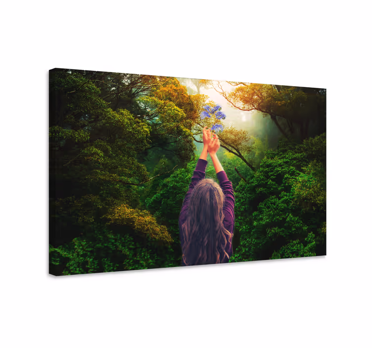 Tableau paysage étreinte gracieuse de la nature - TenStickers