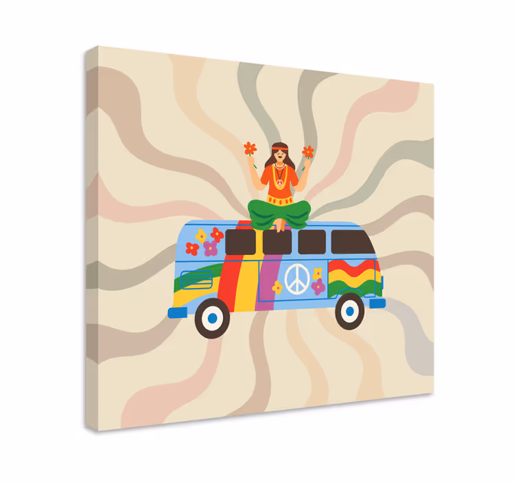 Tableau super héros combi fleurie - TenStickers