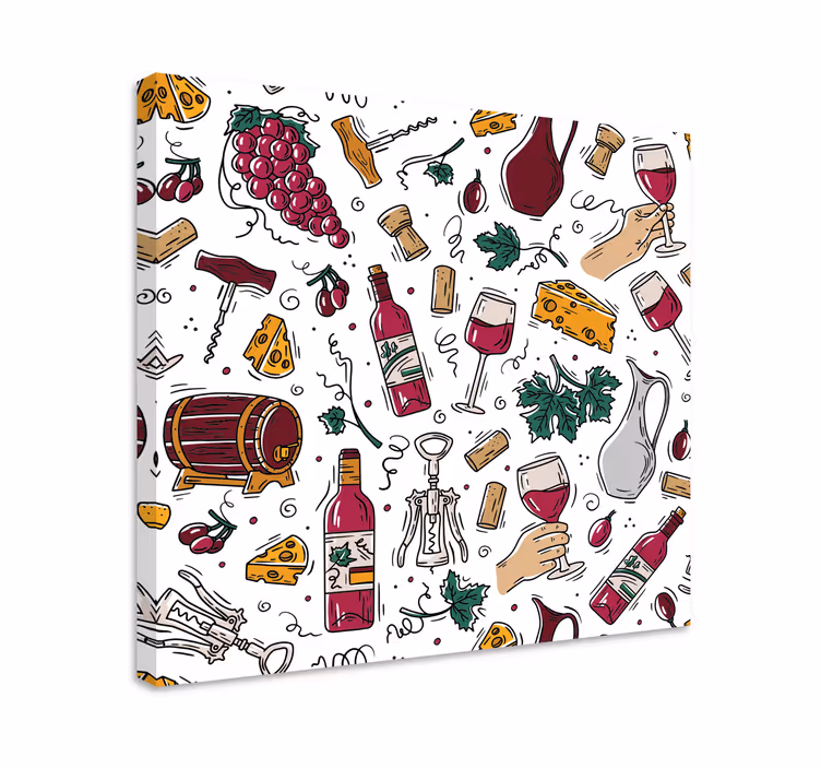 Tableau sports dégustation de vin amusante - TenStickers
