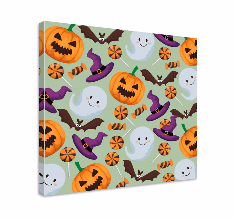 Tableau ados Éléments ludiques d'halloween - TenStickers