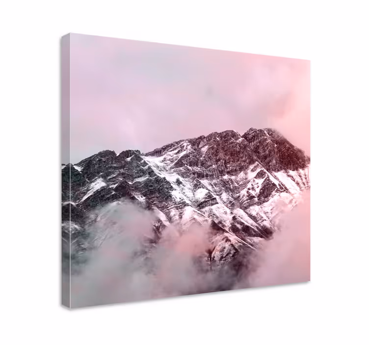 Tableau paysage montagnes enneigées - TenStickers