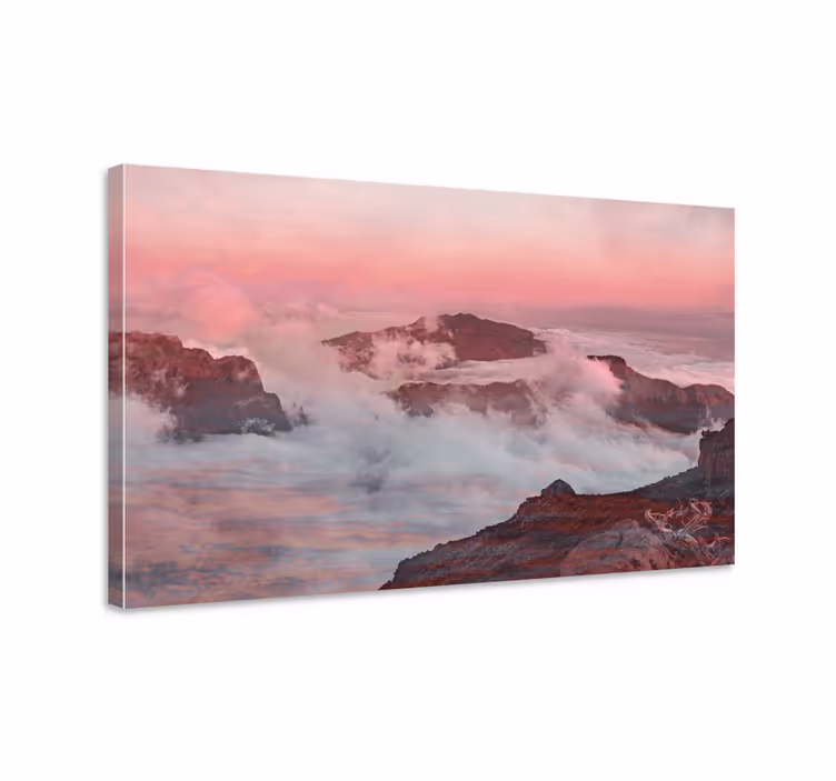 Tableau paysage paysage de montagnes oniriques - TenStickers