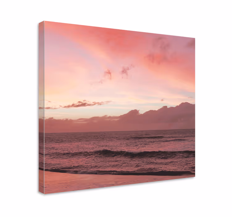 Tableau paysage coucher de soleil apaisant sur océan - TenStickers
