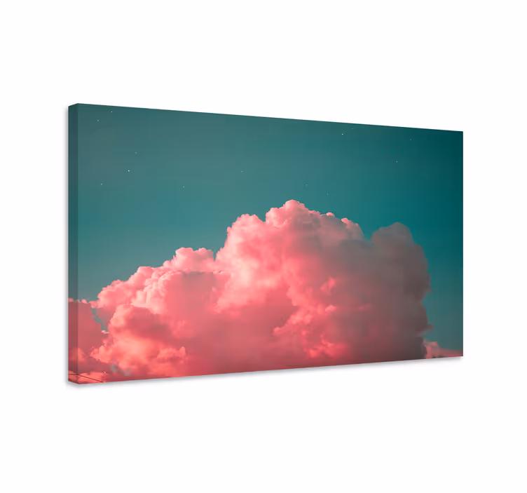 Tableau paysage formation de nuages roses - TenStickers