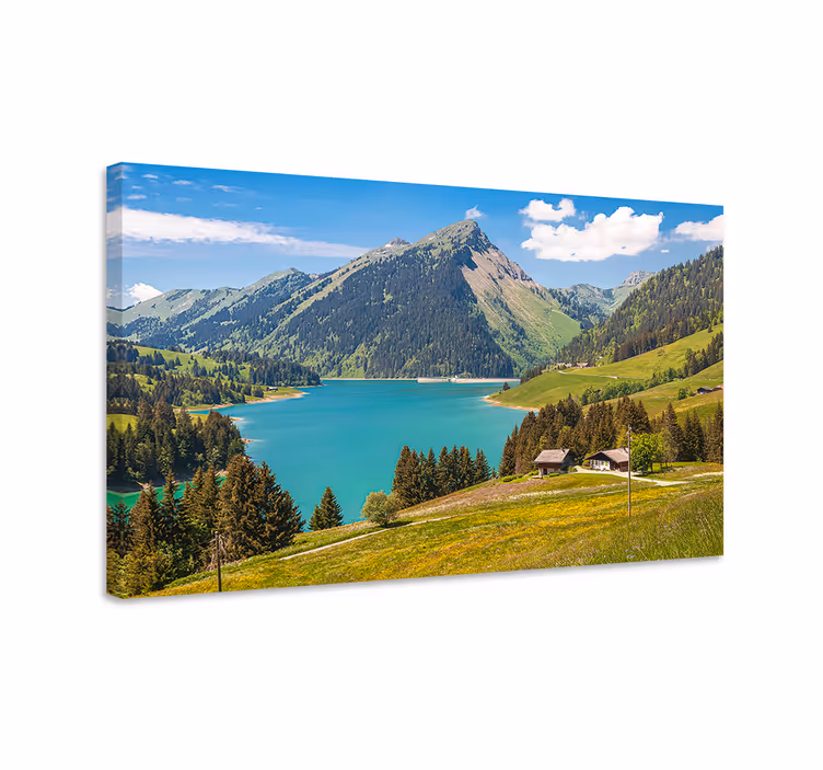 Tableau paysage scène de sérénité alpine - TenStickers