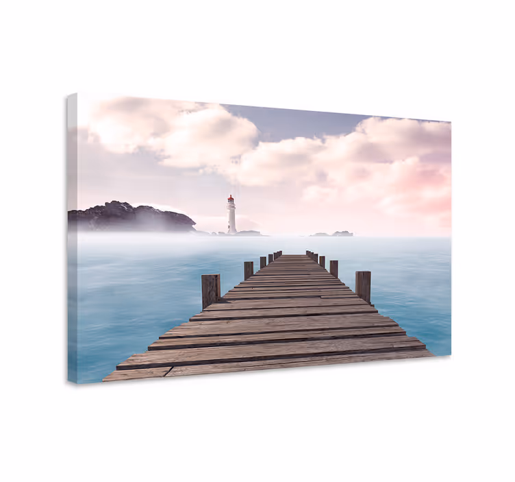 Tableau paysage chemin côtier serein - TenStickers