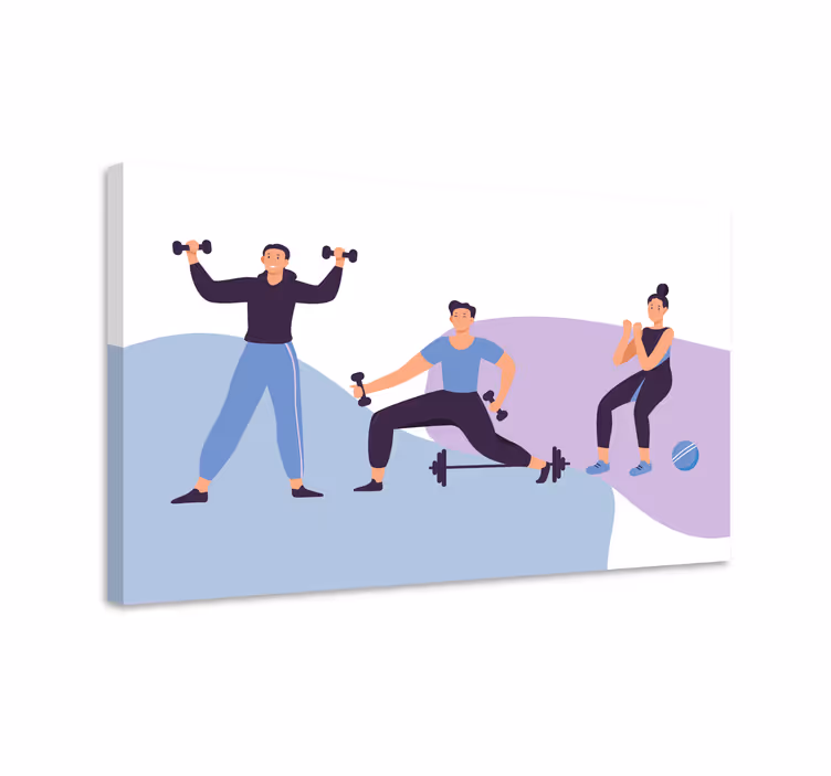 Tableau maison Illustration de personnes de formation - TenStickers