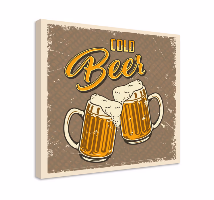 Tableau bar ours froid vintage - TenStickers