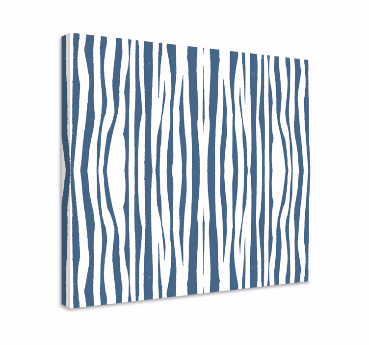 Tableau fleurs motif animal rayé - TenStickers