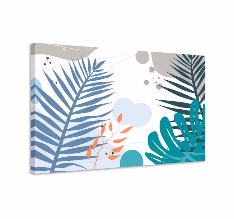 Tableau fleurs et plantes motifs de feuilles modernes - TenStickers