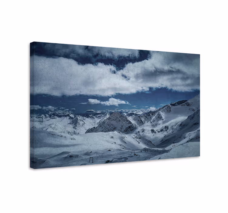 Tableau paysage sommets enneigés majestueux - TenStickers