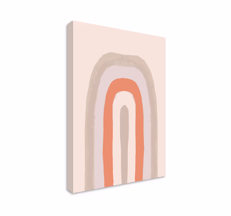 Tableau abstrait motif d'arche doux - TenStickers