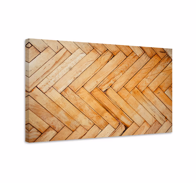 Tableau ornemental motif bois en chevrons - TenStickers