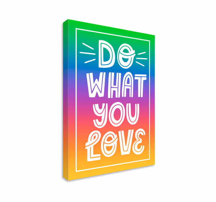 Tableau couleur arc-en-ciel avec texte - TenStickers