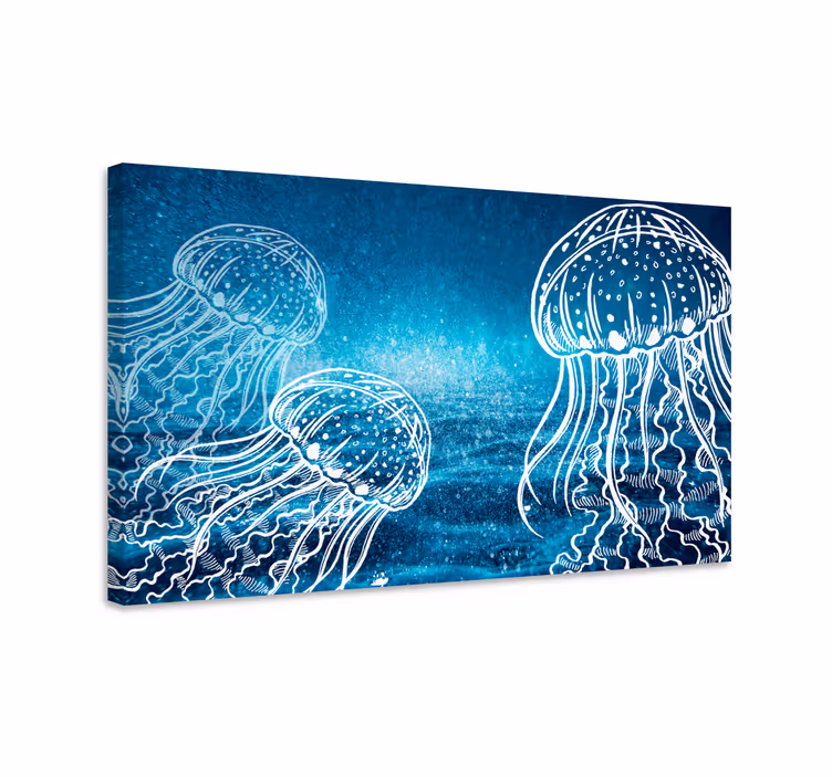 Tableau mer vie océanique méduse - TenStickers