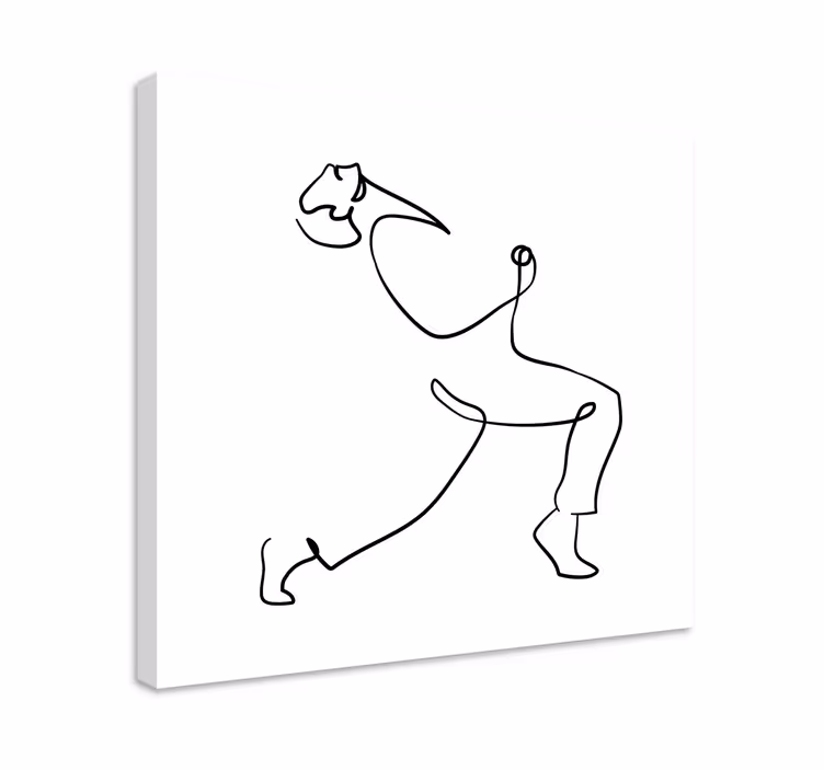 Tableau personnage contour humain dynamique - TenStickers
