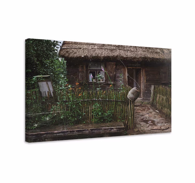 Tableau rustique entrée de cottage charmant - TenStickers